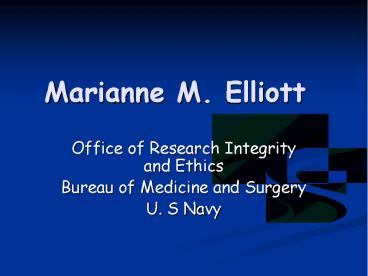 Marianne M. Elliott