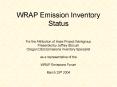 WRAP Emission Inventory Status PowerPoint PPT Presentation