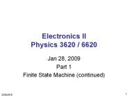 Electronics II Physics 3620 / 6620