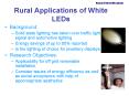 Rural Applications of White LEDs PowerPoint PPT Presentation