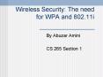 Wireless Security: The need for WPA and 802.11i PowerPoint PPT Presentation