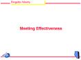 Meeting Effectiveness PowerPoint PPT Presentation
