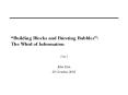 Building Blocks and Bursting Bubbles: The Whirl of Information PowerPoint PPT Presentation
