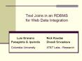 Text Joins in an RDBMS for Web Data Integration PowerPoint PPT Presentation