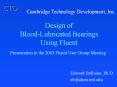 Design of BloodLubricated Bearings Using Fluent PowerPoint PPT Presentation