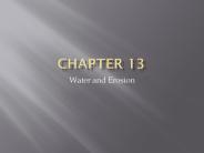Water and Erosion