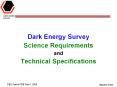 Dark Energy Survey PowerPoint PPT Presentation
