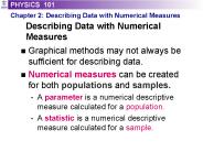 Describing Data with Numerical Measures