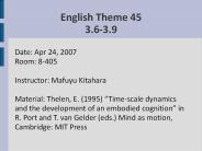English Theme 45 3'63'9