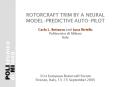 ROTORCRAFT TRIM BY A NEURAL MODEL-PREDICTIVE AUTO-PILOT  Carlo L. Bottasso and Luca Riviello Politecnico di Milano Italy     31st European Rotorcraft Forum Firenze, Italy, 13-15 September 2005 PowerPoint PPT Presentation
