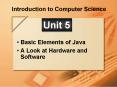 Basic Elements of Java PowerPoint PPT Presentation