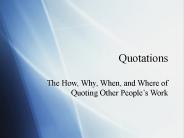 Quotations
