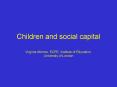 Children and social capital PowerPoint PPT Presentation