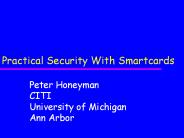 Practical Security With Smartcards
