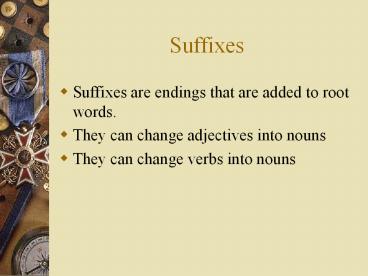 Suffixes