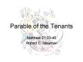 Parable of the Tenants PowerPoint PPT Presentation