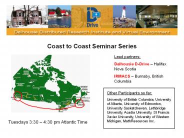 Coast to Coast Seminar Series