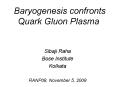 Baryogenesis confronts Quark Gluon Plasma PowerPoint PPT Presentation