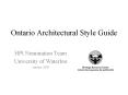 Ontario Architectural Style Guide PowerPoint PPT Presentation