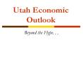 Utah Economic Outlook PowerPoint PPT Presentation