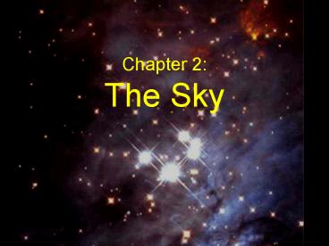 Chapter 2: The Sky