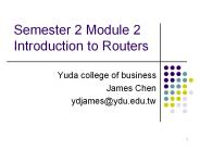 Semester 2 Module 2 Introduction to Routers