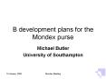 B development plans for the Mondex purse PowerPoint PPT Presentation