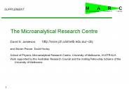 The Microanalytical Research Centre