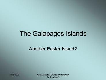 The Galapagos Islands
