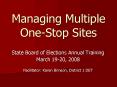 Managing Multiple OneStop Sites PowerPoint PPT Presentation