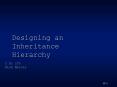 Designing an Inheritance Hierarchy PowerPoint PPT Presentation