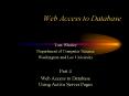 Web Access to Database PowerPoint PPT Presentation