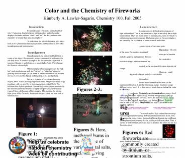 Kimberly A' LawlerSagarin, Chemistry 100, Fall 2005