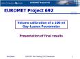Volume calibration of a 100 ml Gay-Lussac Pycnometer PowerPoint PPT Presentation
