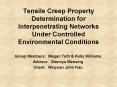 Tensile Creep Property Determination for Interpenetrating Networks Under Controlled Environmental Conditions PowerPoint PPT Presentation