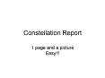 Constellation Report PowerPoint PPT Presentation
