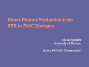 Direct-Photon Production from SPS to RHIC Energies