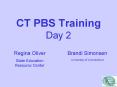 CT PBS Training Day 2 PowerPoint PPT Presentation