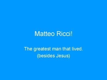 Matteo Ricci