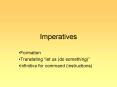 Imperatives PowerPoint PPT Presentation