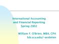 International Accounting PowerPoint PPT Presentation