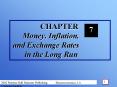 CHAPTER Money, Inflation, and Exchange Rates in the Long Run PowerPoint PPT Presentation