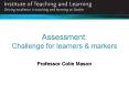 Assessment: Challenge for learners PowerPoint PPT Presentation