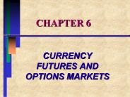 CURRENCY FUTURES AND OPTIONS MARKETS