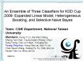 An Ensemble of Three Classifiers for KDD Cup 2009: Expanded Linear Model, Heterogeneous Boosting, an PowerPoint PPT Presentation