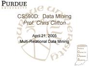 CS590D: Data Mining Prof. Chris Clifton