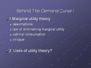 Behind The Demand Curve I