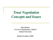 Trust Negotiation Concepts and Issues