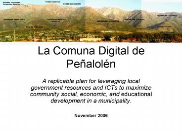 La Comuna Digital de Pealoln