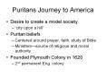 Puritans Journey to America PowerPoint PPT Presentation